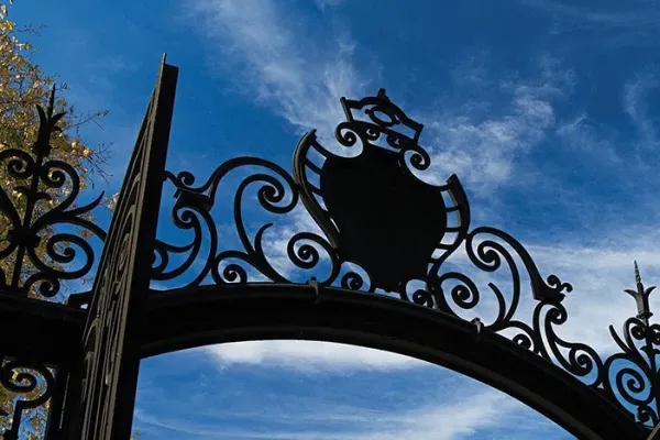 Grecourt Gate emblem against blue sky